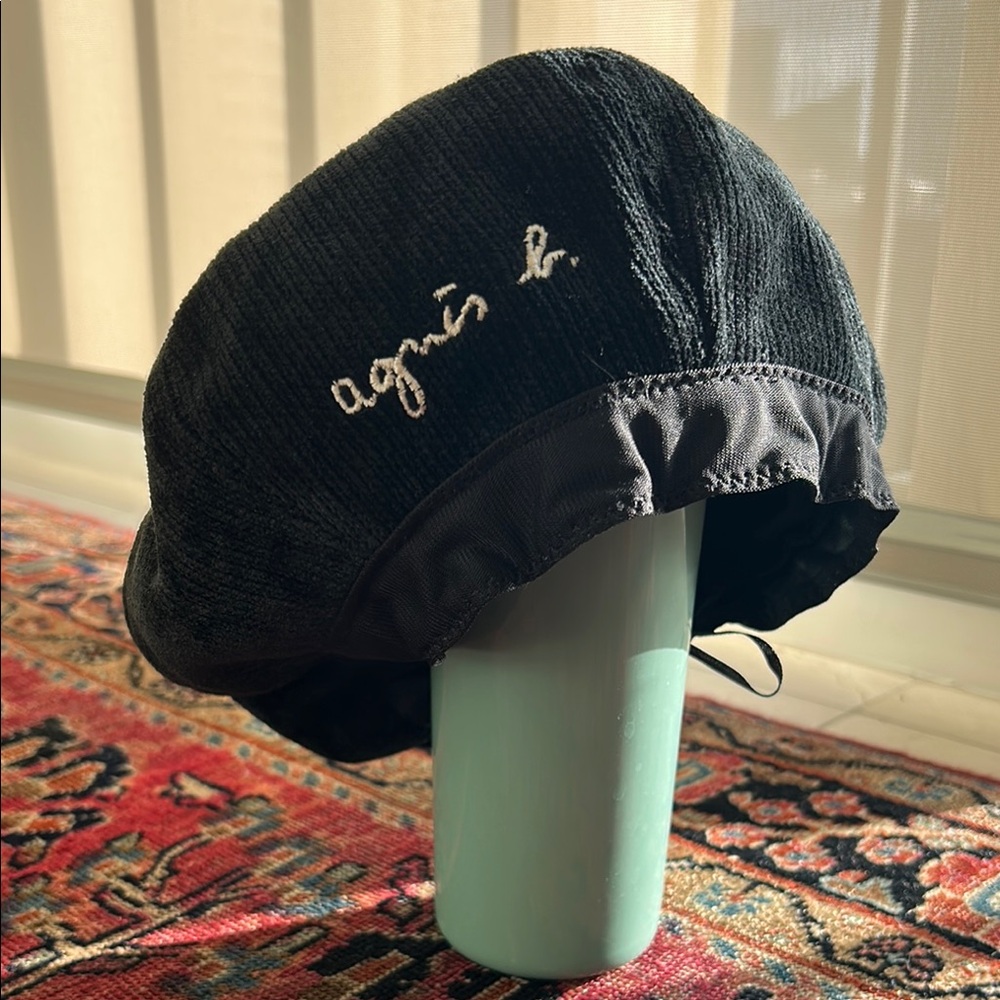 Agnes B. Black Beret Hat